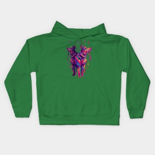 Australian Kelpie Dog Ink Artwork Kids Hoodie